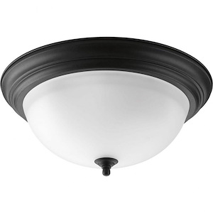Dome Glass - Close-to-Ceiling Light - 3 Light - Bowl Shade in Traditional style - 15.25 Inches wide by 6.63 Inches high - 243617