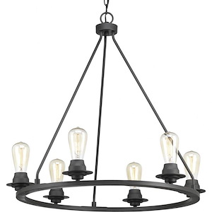 Debut - Chandeliers Light - 6 Light in Farmhouse style - 28 Inches wide by 27.5 Inches high - 614833