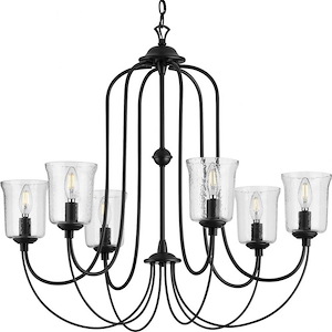 Bowman - Chandeliers Light - 6 Light - Bell Shade in Coastal style - 32 Inches wide by 28.88 Inches high - 930097