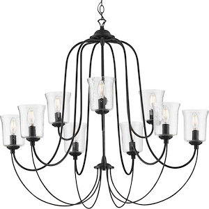 Bowman - Chandeliers Light - 9 Light - Bell Shade in Coastal style - 37 Inches wide by 33.25 Inches high - 930095