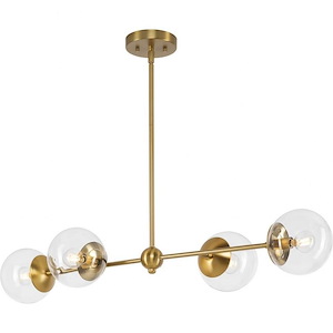 Atwell - 4 Light Island In Mid-Century Modern Style-5.87 Inches Tall and 14.75 Inches Wide - 1284051
