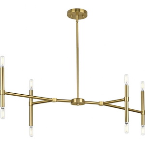Arya - 8 Light Linear Chandelier In Mid-Century Modern Style-10.75 Inches Tall and 13 Inches Wide - 1302169