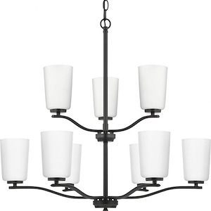 Adley - 9 Light Linear Chandelier In Contemporary Style-26.12 Inches Tall and 28 Inches Wide - 1302170