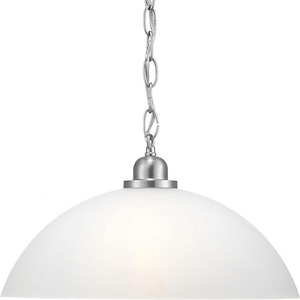 Classic Dome Pendant - Pendants Light - 1 Light - Bowl Shade in Transitional and Traditional style - 15 Inches wide by 8.13 Inches high - 728762