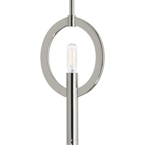 Draper Mini-Pendant 1 Light in Luxe and Mid-Century Modern style - 6.5 Inches wide by 12.25 Inches high - 1211408