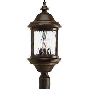 Ashmore - Outdoor Light - 3 Light - Curved Panels Shade in New Traditional and Transitional style - 9.5 Inches wide by 23.75 Inches high - 118627