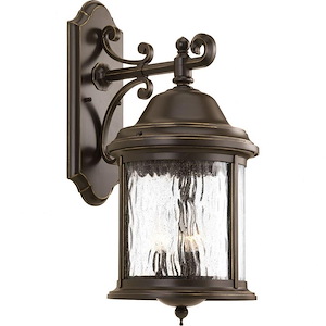 Ashmore - Outdoor Light - 3 Light - Curved Panels Shade in New Traditional and Transitional style - 9.63 Inches wide by 20.5 Inches high - 118774