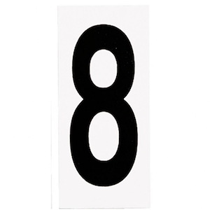 Address Light Numbers - Number 8 - 2.25 Inches wide by 5 Inches high - 48212