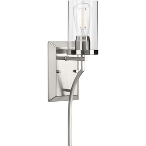 Lassiter - Wall Brackets Light - 1 Light - Cylinder Shade in Modern style - 4.88 Inches wide by 19.25 Inches high - 930189