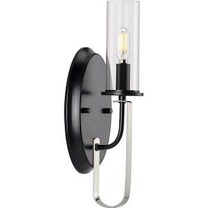 Riley - Wall Brackets Light - 1 Light - Cylinder Shade in New Traditional and Transitional style - 5 Inches wide by 14.5 Inches high - 930217