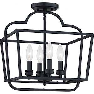 Blanche - 4 Light Semi-Flush Mount in Transitional style - 14 Inches wide by 14.75 Inches high - 1025667