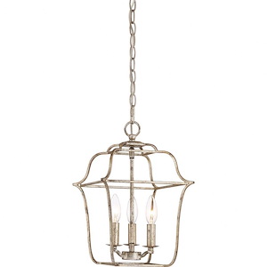 Gallery Large Cage Chandelier 3 Light Steel - 14.25 Inches high - 561581