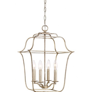 Gallery Large Cage Chandelier 4 Light Steel - 561580