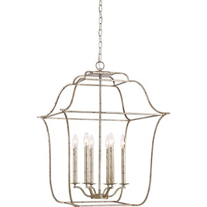 Gallery Large Chandelier 6 Light Steel - 561579
