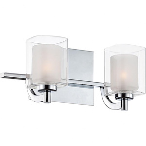Kolt 2 Light Transitional Bath Vanity Approved for Damp Locations - 6 Inches high - 493394