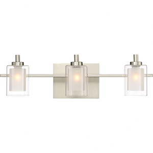 Kolt 3-Light Transitional Large Bath Vanity Approved for Damp Locations - 6 Inches Tall and 21 Inches Wide - 493393