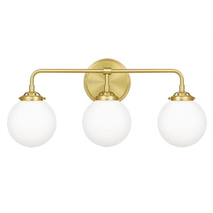 Landry 3 Light Contemporary Bath Vanity Approved for Damp Locations - 10.75 Inches high - 1211497