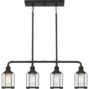 Ludlow - 4 Light Steel Linear Chandelier- 10.75 Inches high - 897953