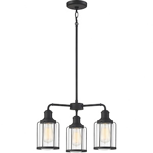Ludlow Chandelier 3 Light Steel - 11.75 Inches high - 897954