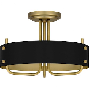 Madden - 3 Light Semi-Flush Mount In Modern Style-12 Inches Tall and 17 Inches Wide - 1325730