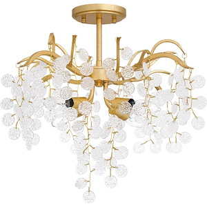 Maple - 4 Light Semi-Flush Mount-17 Inches Tall and 22 Inches Wide - 1340335