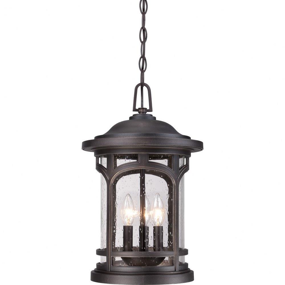 Quoizel Marblehead Fresco Transitional Seeded Glass Lantern Pendant Light