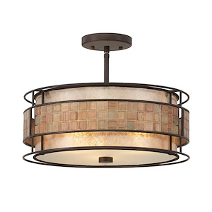 Mica - 3 Light Large Semi-Flush Mount - 12 Inches high - 255084