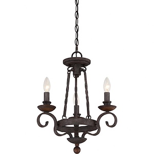 Noble Chandelier 3 Light Steel - 464358