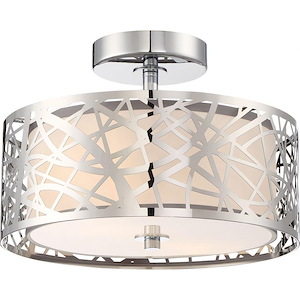 Platinum Abode - 2 Light Small Semi-Flush Mount - 8.5 Inches high - 532254
