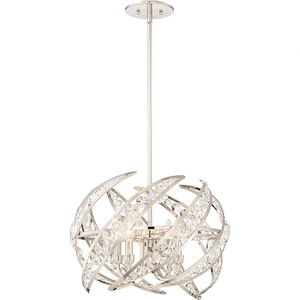 Platinum Crescent - 4 Light Large Pendant - 532242