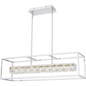 Dazzle - 32W LED Linear Chandelier-10.25 Inches Tall and 35.5 Inches Wide - 1340349