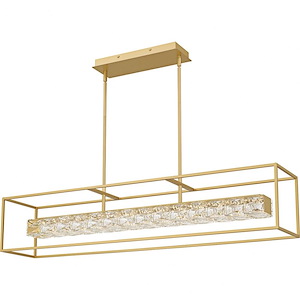 Dazzle - 38W LED Linear Chandelier-10.25 Inch Tall and 48 Inch Wide - 1363605