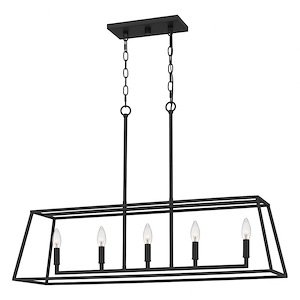 Prescott - 5 Light Island Pendant In Transitional Style-25 Inches Tall and 36 Inches Wide - 1270391