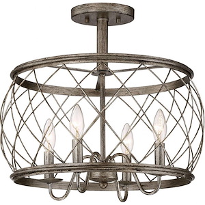 Dury - 4 Light Semi-Flush Mount - 16.25 Inches high - 618724