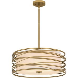 Spiral - 3 Light Pendant-7.5 Inches Tall and 20 Inches Wide - 1325657