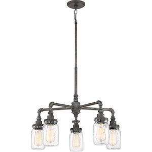Squire Chandelier 5 Light Steel - 23 Inches high - 561641