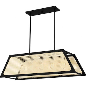 Syrah - 5 Light Island In Coastal Style-10.5 Inches Tall and 36 Inches Wide - 1118998