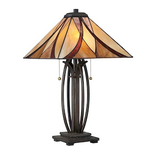 Asheville Tiffany - 2 Light Table Lamp - 25 Inches high - 277185