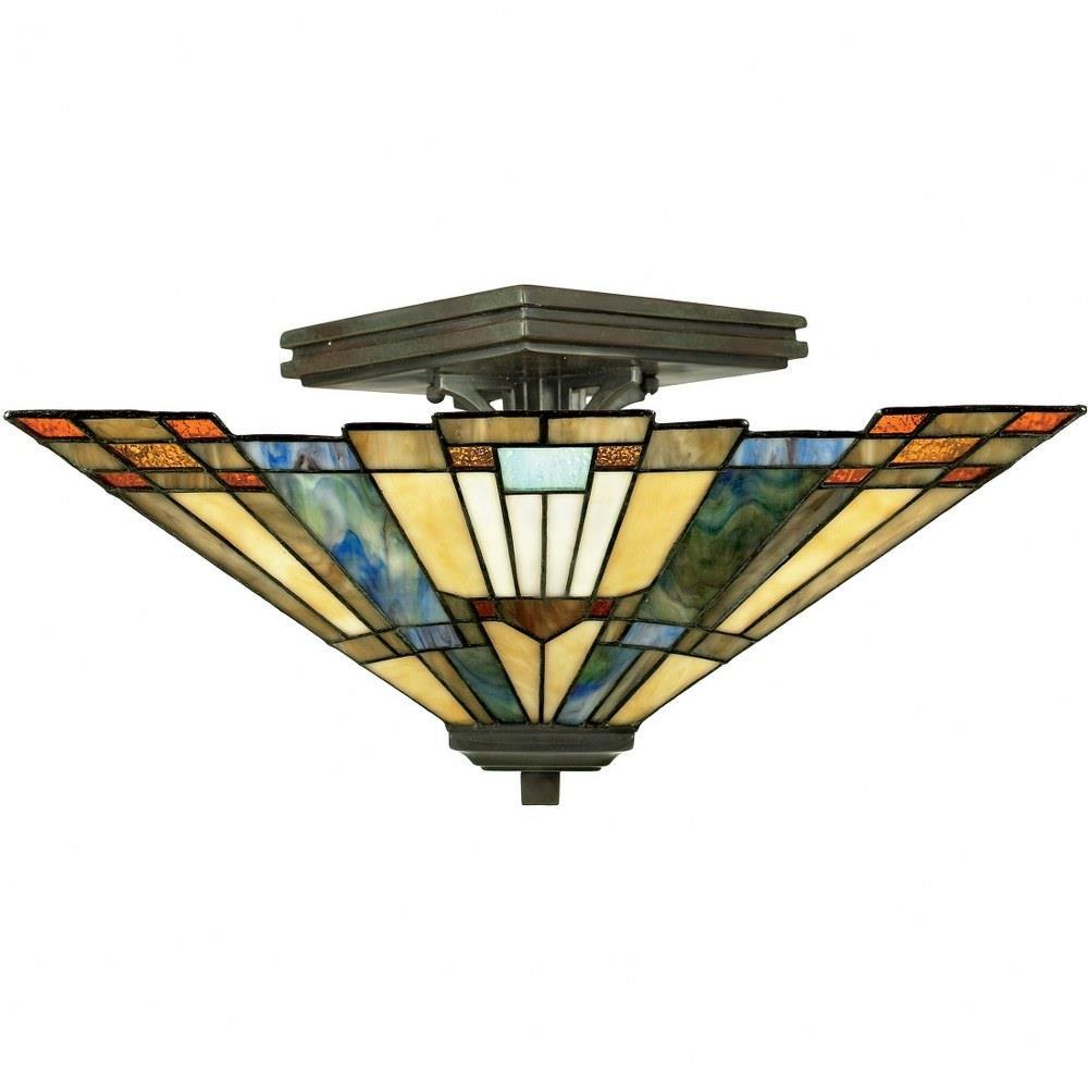 Good Quoizel Small Colorful Tiffany Style Pendant Light