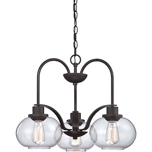 Trilogy - 3 Light Steel Dinette Chandelier - 16.5 Inches high - 420937