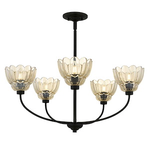 Whitecap - 15W 5 LED Chandelier-12.25 Inch Tall and 28 Inch Wide - 1394047