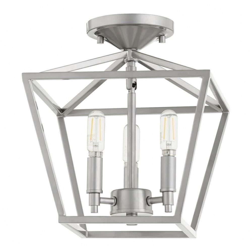 Quorum Lighting 30410 Gabriel 3 Light SemiFlush Mount in Quorum