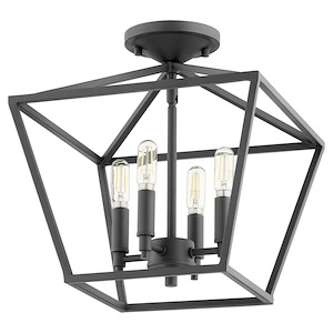 Gabriel - 4 Light Semi-Flush Mount in Quorum Home Collection style - 13 inches wide by 13.75 inches high - 1010176