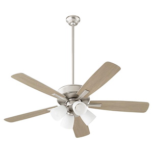 Ovation - 5 Blade Ceiling Fan with Light Kit In Transitional Style-18.25 Inches Tall and 52 Inches Wide - 1106046
