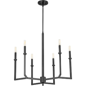 Merrick - 6 Light Chandelier In Traditional Style-24.5 Inches Tall and 25 Inches Wide - 1294934