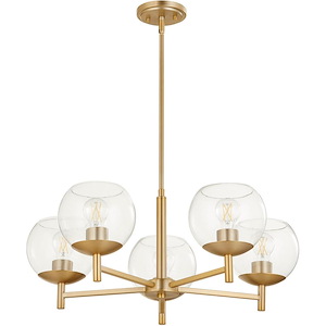Lyon - 5 Light Chandelier In contemporary Style-11.25 Inches Tall and 27 Inches Wide - 1295142