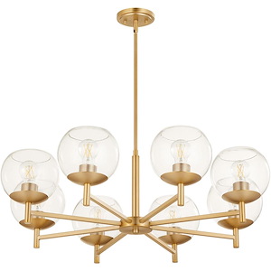 Lyon - 8 Light Chandelier In contemporary Style-11 Inches Tall and 34 Inches Wide - 1295160