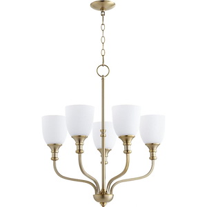 Richmond - 5 Light Chandelier in Quorum Home Collection style - 24 inches wide by 27.5 inches high - 616784