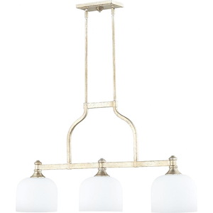 Richmond - 3 Light Down Island in Quorum Home Collection style - 8 inches wide by 20.5 inches high - 616839