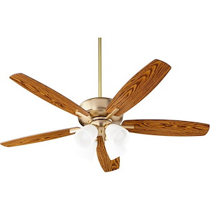 Breeze - 5 Blade Ceiling Fan in Quorum Home Collection style - 52 inches wide by 16.75 inches high - 882645